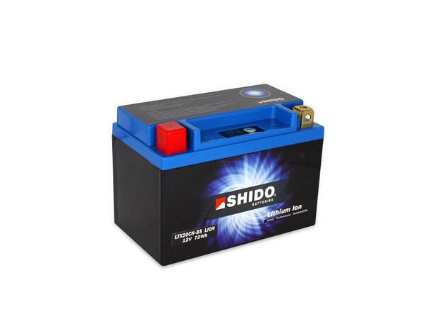 Shido LTX20CH-BS Lithium - 12V ATV/MC/Snøscooter Batteri